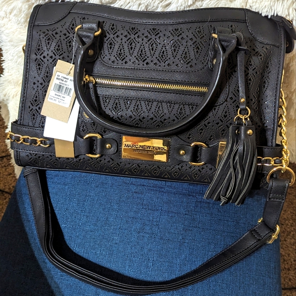 Brand New Black Marc New York Andrew Marc Purse/Satchel